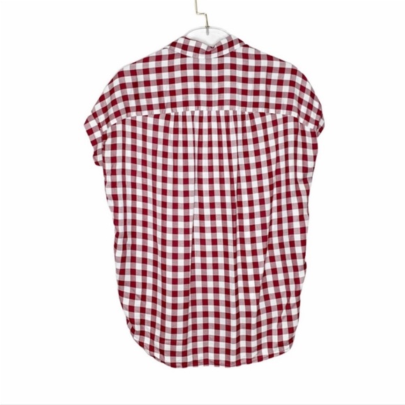 Madewell Central Shirt Red White Gingham Check Plaid Size XS - Picture 3 of 7